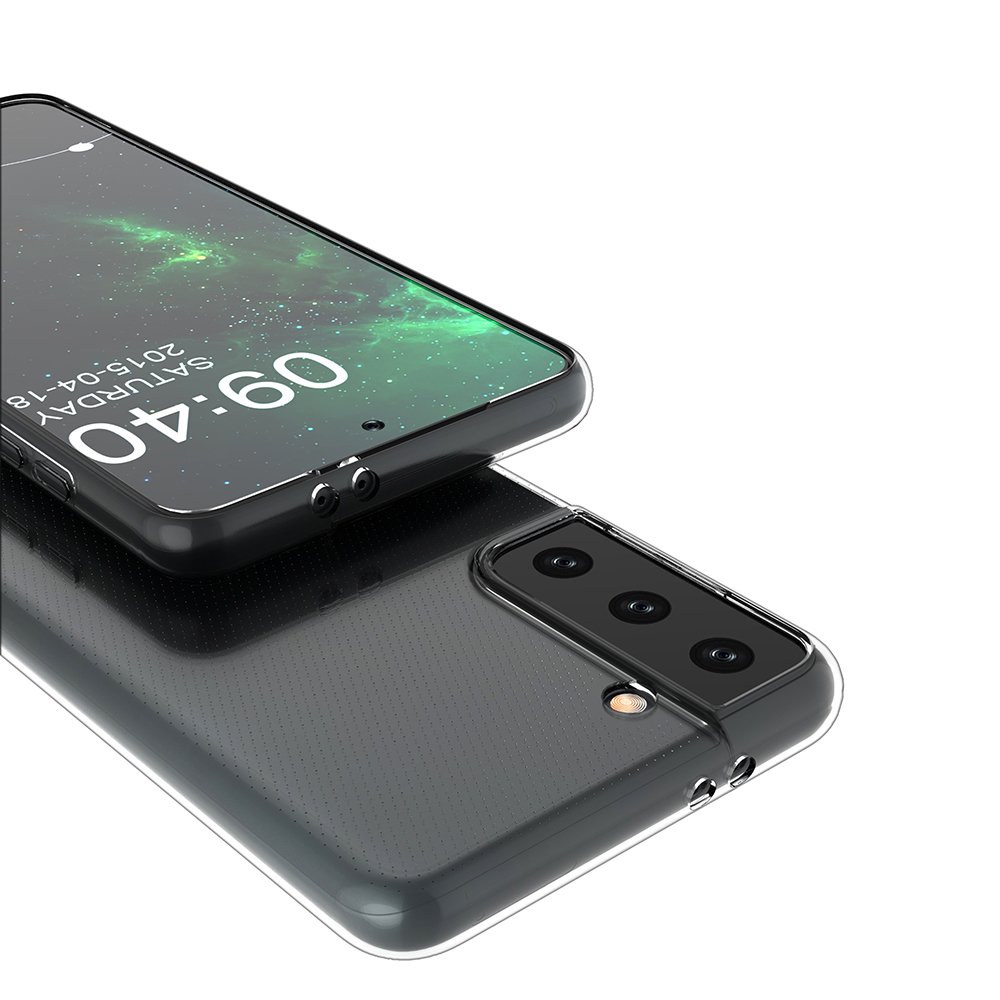 Caurs aizsargpārvalks priekš Samsung Galaxy S21 5G - caurspīdīgs