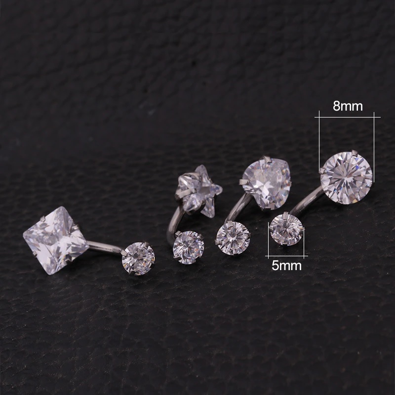 Piercinga auskars LI-23610 - Sudraba / Sirds