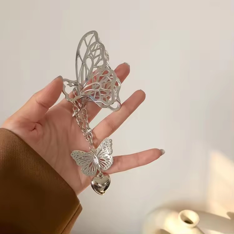 Matu spīle Butterfly - Sudraba