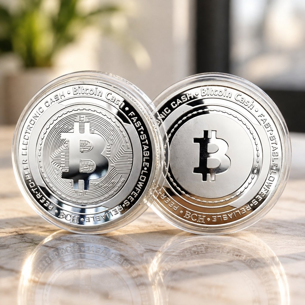 Monēta Bitcoin Cash - Sudraba / Tips2