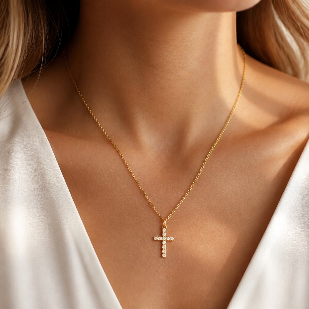 Kaklarota Small Cross - Zelta